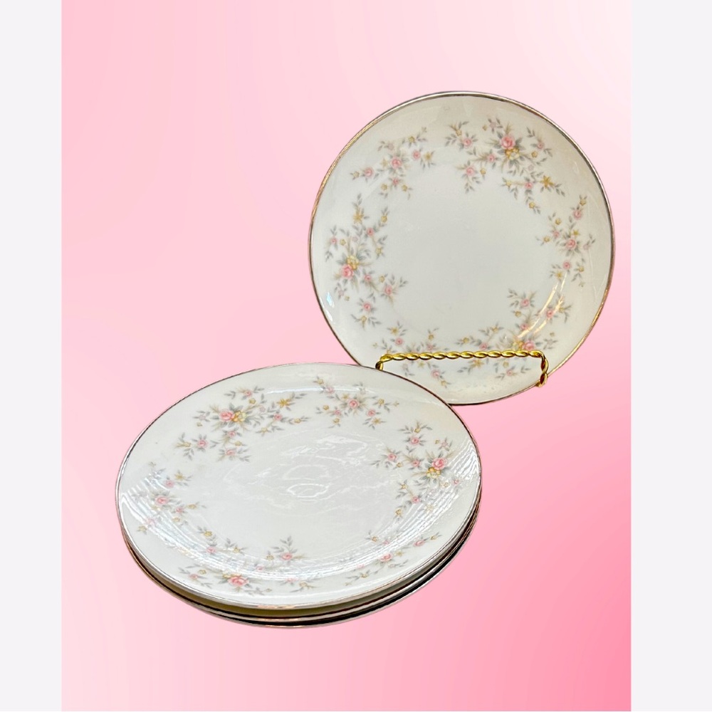 Arlene Bread & Butter vintage plates set 4 by Noritake